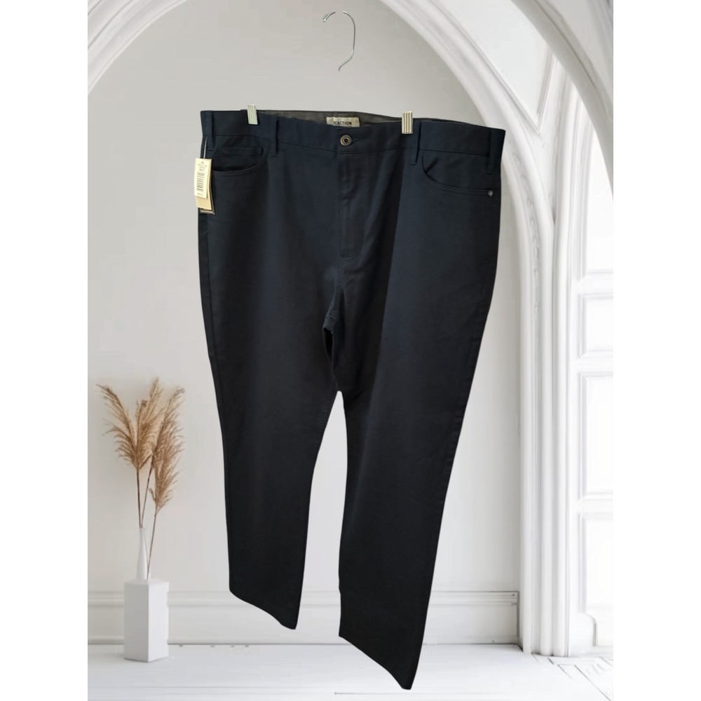 Reaction Kenneth‎ Cole Mens Straight Fit Stretch Dress Pants 40 x 32 Navy new